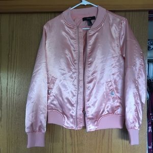 Shiny pink bomber jacket